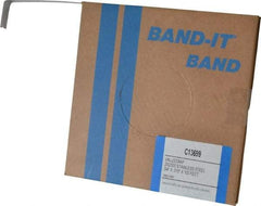 Made in USA - Grade 200 to 300, Stainless Steel Banding Strap Roll - 3/4" Wide x 0.015" Thick - Exact Industrial Supply