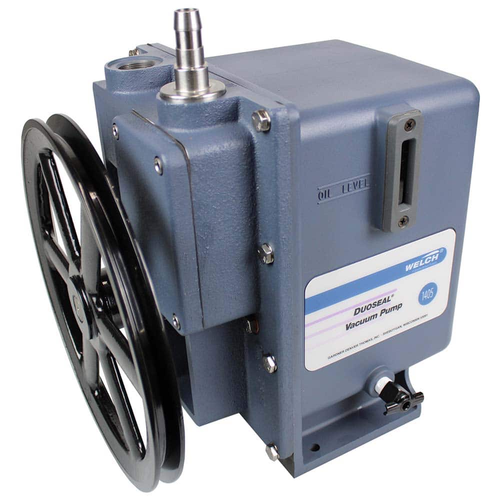 Welch - Rotary Vane-Type Vacuum Pumps; Horsepower: N/A ; Voltage: N/A ; Cubic Feet per Minute: 3.20 ; Length (Decimal Inch): 10.0000 ; Width (Decimal Inch): 12.0000 ; Height (Inch): 15 - Exact Industrial Supply