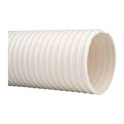 Continental ContiTech - 4" ID, 15 Hg Vac Rating, 27 psi, PVC Vacuum & Duct Hose - 100' Long, White, 14" Bend Radius, 15 to 150°F - Exact Industrial Supply