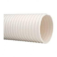 Continental ContiTech - 4" ID, 15 Hg Vac Rating, 27 psi, PVC Vacuum & Duct Hose - 100' Long, White, 14" Bend Radius, 15 to 150°F - Exact Industrial Supply