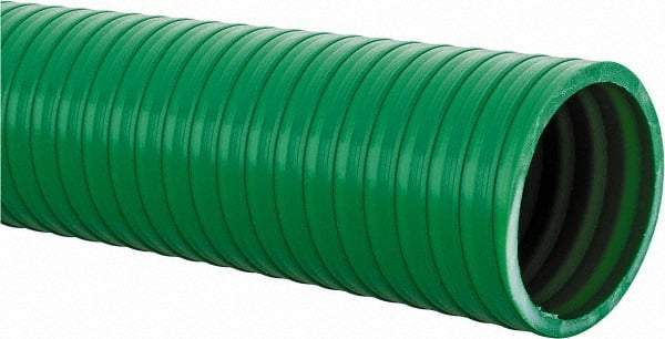 Continental ContiTech - 15 to 150°F, 2" Inside x 2.31" Outside Diam, PVC Liquid Suction & Discharge Hose - Green, 100' Long, 79 psi Working Pressure - Exact Industrial Supply