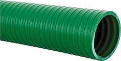 Continental ContiTech - 15 to 150°F, 2" Inside x 2.31" Outside Diam, PVC Liquid Suction & Discharge Hose - Green, 100' Long, 79 psi Working Pressure - Exact Industrial Supply