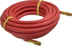 Continental ContiTech - 1/4" ID x 0.527" OD 25' Long Multipurpose Air Hose - MNPT x MNPT Ends, 250 Working psi, -40 to 190°F, 1/4" Fitting, Red - Exact Industrial Supply