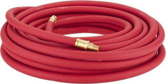 Continental ContiTech - 3/8" ID x 0.7" OD 50' Long Multipurpose Air Hose - MNPT x MNPT Ends, 250 Working psi, -40 to 190°F, 1/4" Fitting, Red - Exact Industrial Supply