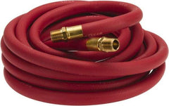 Continental ContiTech - 1/2" ID x 0.838" OD 25' Long Multipurpose Air Hose - MNPT x MNPT Ends, 250 Working psi, -40 to 190°F, 1/2" Fitting, Red - Exact Industrial Supply