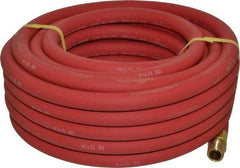 Continental ContiTech - 1/2" ID x 0.838" OD 50' Long Multipurpose Air Hose - MNPT x MNPT Ends, 250 Working psi, -40 to 190°F, 1/2" Fitting, Red - Exact Industrial Supply