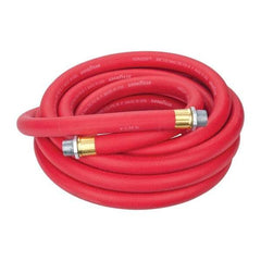Continental ContiTech - 3/4" ID x 1.133" OD 25' Long Multipurpose Air Hose - MNPT x MNPT Ends, 250 Working psi, -40 to 190°F, 3/4" Fitting, Red - Exact Industrial Supply