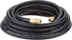 Continental ContiTech - 3/8" ID x 0.688" OD 25' Long Oil Resistant Air Hose - MNPT x MNPT Ends, 300 Working psi, -20 to 190°F, 1/4" Fitting, Black - Exact Industrial Supply