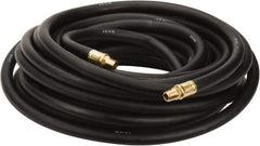 Continental ContiTech - 3/8" ID x 0.688" OD 50' Long Oil Resistant Air Hose - MNPT x MNPT Ends, 300 Working psi, -20 to 190°F, 1/4" Fitting, Black - Exact Industrial Supply