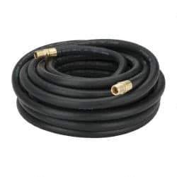 Continental ContiTech - 1/2" ID x 0.844" OD 50' Long Oil Resistant Air Hose - MNPT x MNPT Ends, 300 Working psi, -20 to 190°F, 1/2" Fitting, Black - Exact Industrial Supply