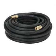 Continental ContiTech - 1/2" ID x 0.844" OD 50' Long Oil Resistant Air Hose - MNPT x MNPT Ends, 300 Working psi, -20 to 190°F, 1/2" Fitting, Black - Exact Industrial Supply