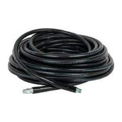 Continental ContiTech - 100' Long, 3/8" Fitting, Swivel Fitting, 0 to 250°F, Synthetic Rubber High Temp & High Pressure Hose - 3/8" Inside x 0.693" Outside Diam, Black, 3,000 psi - Exact Industrial Supply