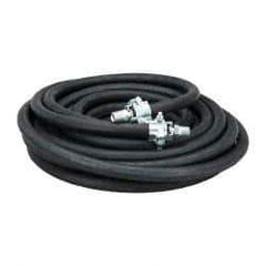Continental ContiTech - 50' Long, 1/2" Fitting, Male NPT Fitting, -40 to 450°F, Synthetic Rubber High Temp & High Pressure Hose - 1/2" Inside x 1-1/16" Outside Diam, Black, 250 psi - Exact Industrial Supply
