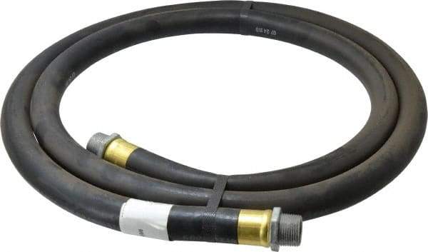 Continental ContiTech - 3/4" ID x 1-1/8" OD x 8' OAL, NPT Male x Male Petroleum Transfer Hose - 100 Max Working psi, 3/4" Fitting, Black - Exact Industrial Supply