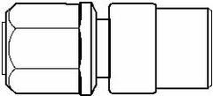 NewAge Industries - 1/2" Tube OD, PFA PTFE Plastic Compression Tube Female Connector - 1/4 NPT Pipe, 500°F Max, 1/4 Thread - Exact Industrial Supply