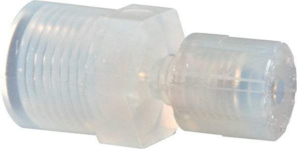 NewAge Industries - 1/8" Tube OD, PFA PTFE Plastic Compression Tube Female Connector - 1/4 NPT Pipe, 500°F Max, 1/4 Thread - Exact Industrial Supply
