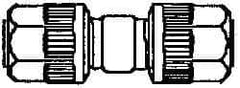 NewAge Industries - 1/4" Tube OD, PFA PTFE Plastic Compression Tube Union - 500°F Max - Exact Industrial Supply