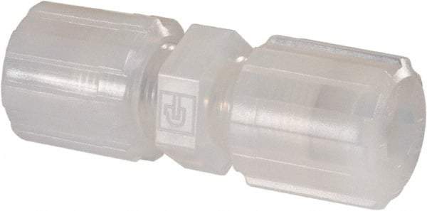NewAge Industries - 3/8" Tube OD, PFA PTFE Plastic Compression Tube Union - 500°F Max - Exact Industrial Supply