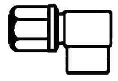 NewAge Industries - 1/4" Tube OD, PFA PTFE Plastic Compression Tube Female Elbow - 1/4 NPT Pipe, 500°F Max, 1/4 Thread - Exact Industrial Supply
