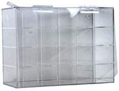 PRO-SAFE - 20 Pair Cabinet with Individual Compartments, Acrylic Safety Glasses Dispenser - 15 Inch Wide x 12-1/2 Inch High x 7-1/8 Inch Deep, Table and Wall Mount - Exact Industrial Supply