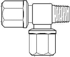 NewAge Industries - 3/8" Tube OD, PFA PTFE Plastic Compression Tube Male Run Tee - 1/4 NPT Pipe, 500°F Max, 1/4 Thread - Exact Industrial Supply