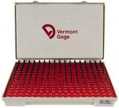 Vermont Gage - 240 Piece, 0.011-0.25 Inch Diameter Plug and Pin Gage Set - Plus 0.0002 Inch Tolerance, Class ZZ - Exact Industrial Supply