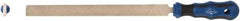 Ampco - 15" Long, Smooth Cut, Flat American-Pattern File - Double Cut, 0.81" Overall Thickness, Handle - Exact Industrial Supply