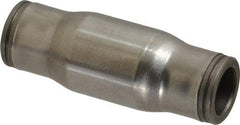 Legris - 3/8" Outside Diam, Stainless Steel Push-to-Connect Tube Union - 435 Max psi, Tube to Tube Connection, FKM O-Ring - Exact Industrial Supply