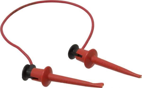 Pomona - Red Electrical Test Equipment Patch Cord - Use with Test Clips - Exact Industrial Supply