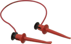 Pomona - Red Electrical Test Equipment Patch Cord - Use with Test Clips - Exact Industrial Supply