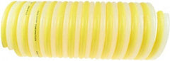 Coilhose Pneumatics - 5/16" ID, 50' Long, Yellow & Natural Nylon Coiled & Self Storing Hose - 175 Max psi, No Fittings - Exact Industrial Supply