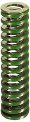 Dayton Lamina - 2-1/2" Hole Diam, 1-1/2" Rod Diam, 6" Free Length, Green Die Spring - 47.6 Lb Max Deflection, 2.39" Max Deflection, Light Duty, Chromium Vanadium Steel - Exact Industrial Supply