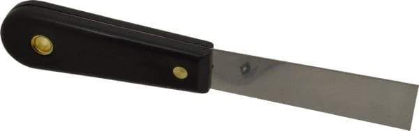 Value Collection - 1" Wide Stainless Steel Putty Knife - Stiff, Nylon Handle, 7.68" OAL - Exact Industrial Supply
