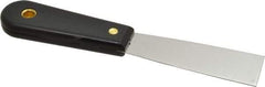 Value Collection - 1-1/4" Wide Stainless Steel Putty Knife - Stiff, Nylon Handle, 7.68" OAL - Exact Industrial Supply