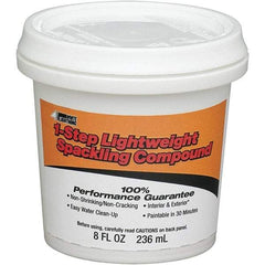 White Lightning - 8 oz Drywall/Plaster Repair - White, 20.1 Sq Ft Coverage, Vinyl Latex - Exact Industrial Supply
