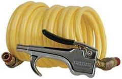 Coilhose Pneumatics - 1/4" ID Thumb Lever Air Gun - 12' Long Nylon Hose - Exact Industrial Supply