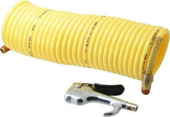 Coilhose Pneumatics - 1/4" ID Thumb Lever Blow Gun - 25' Long Hose - Exact Industrial Supply