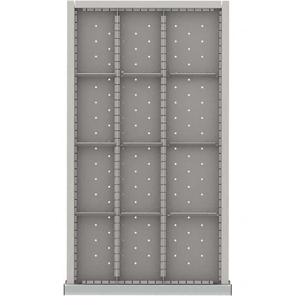 LISTA - 12-Compartment Drawer Divider Layout for 3.15" High Drawers - Exact Industrial Supply