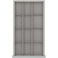 LISTA - 12-Compartment Drawer Divider Layout for 3.15" High Drawers - Exact Industrial Supply