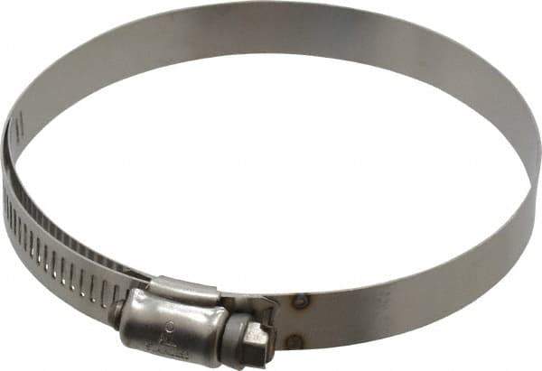 IDEAL TRIDON - SAE Size 56, 3-1/16 to 4" Diam, Stainless Steel Shielded Worm Drive Clamp - Material Grade 301, Series 615 - Exact Industrial Supply