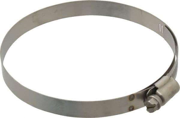 IDEAL TRIDON - SAE Size 64, 3-9/16 to 4-1/2" Diam, Stainless Steel Shielded Worm Drive Clamp - Material Grade 301, Series 615 - Exact Industrial Supply