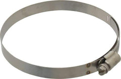 IDEAL TRIDON - SAE Size 64, 3-9/16 to 4-1/2" Diam, Stainless Steel Shielded Worm Drive Clamp - Material Grade 301, Series 615 - Exact Industrial Supply