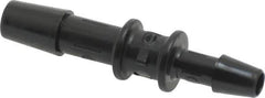 Made in USA - 1/4 x 3/16" Barb, Nylon Single Barbed Tube Reducer - Black - Exact Industrial Supply