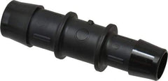 Made in USA - 3/4 x 5/8" Barb, Nylon Single Barbed Tube Reducer - Black - Exact Industrial Supply