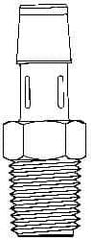 Made in USA - 1/4" Barb, 1/4, Nylon Single Barbed Tube Adapter - Natural, Male - Exact Industrial Supply