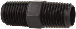 Made in USA - 1/4 NPT Nylon Threaded Tube Fitting - Black - Exact Industrial Supply