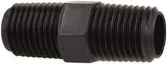 Made in USA - 1/4 NPT Nylon Threaded Tube Fitting - Black - Exact Industrial Supply