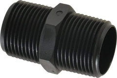 Made in USA - 3/4 NPT Nylon Threaded Tube Fitting - Black - Exact Industrial Supply
