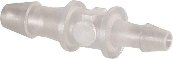 Made in USA - 1/8 x 3/32" Barb, Polypropylene Single Barbed Tube Reducer - Natural - Exact Industrial Supply