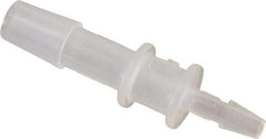Made in USA - 1/4 x 1/8" Barb, Polypropylene Single Barbed Tube Reducer - Natural - Exact Industrial Supply